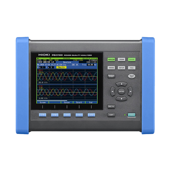 Thiết bị phân tích chất lượng nguồn điện Hioki PQ3100 True RMS, màn hình LCD 6.5 inch, có nhiều cổng kết nối LAN, USB, RS-232C