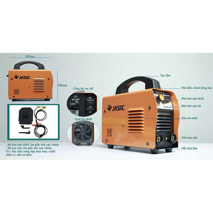 Máy hàn que Jasic Ares 120 dòng hàn tối đa 120A, hàn que từ 1.6mm - 3.2mm
