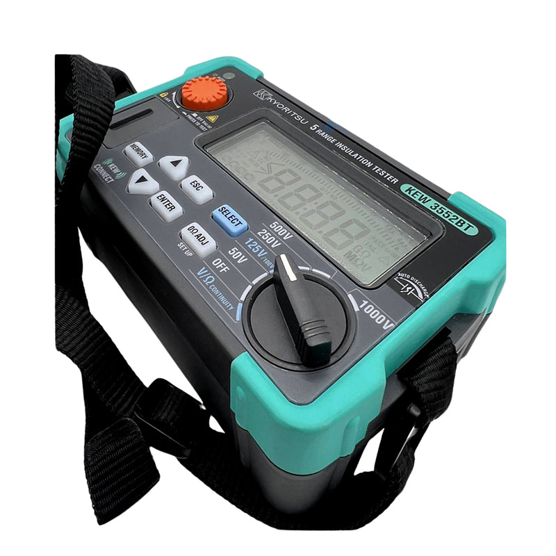 Thiết bị đo điện trở cách điện liên tục kỹ thuật số Kyoritsu Kew 3552BT dải đo từ 50V - 1000V, đo nhanh 0.5 giây, có Bluetooth