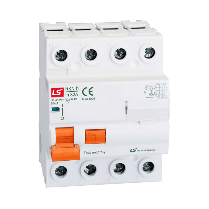 Cầu dao chống giật RCCB LS chỉ chống rò, tải định mức từ 25A ~ 100A, dòng cắt 6kA - 10kA, dòng rò 30mA