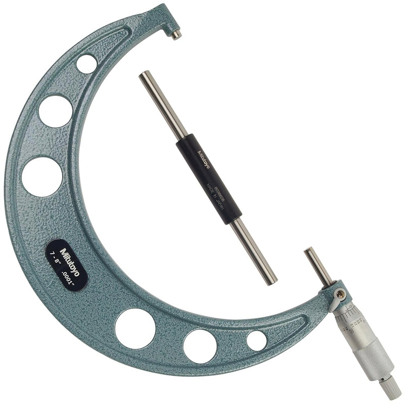 Bộ 12 cây Panme đo ngoài hệ Inch Mitutoyo Mã số 103-908-40, đáp ứng dãy đo từ 0 - 12 Inch, có vạch chia chính xác cao 0.0001 inch