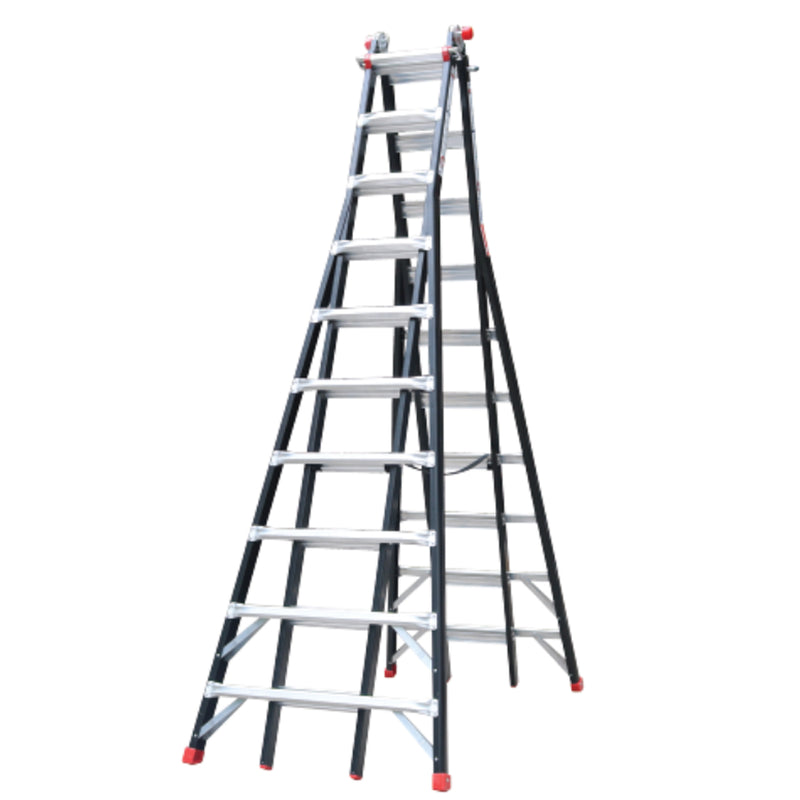 Thang nhôm gấp chữ A (rút lồng) Nikawa NKB, độ dày nhôm chịu lực 2.8mm