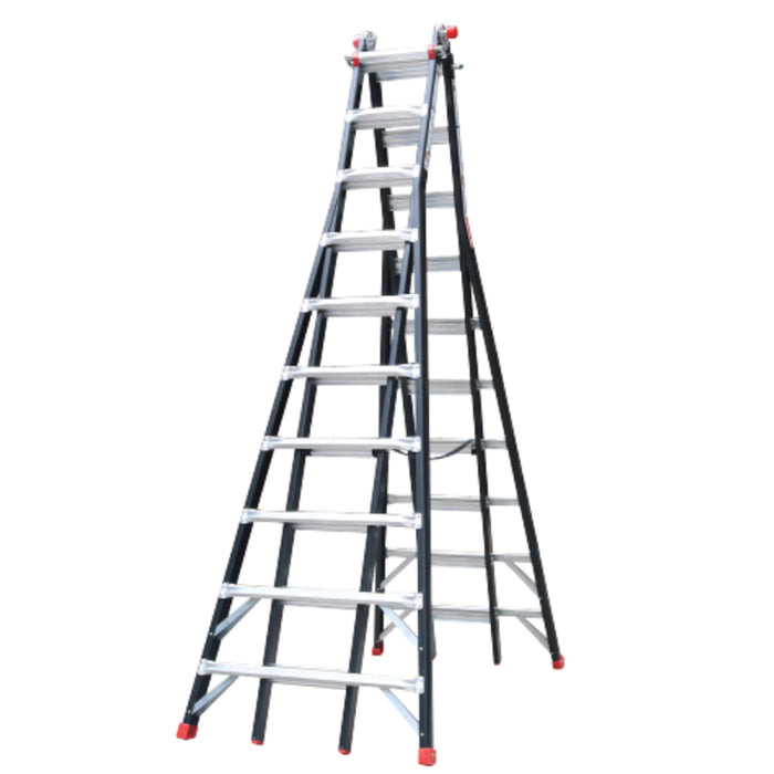 Thang nhôm gấp chữ A (rút lồng) Nikawa NKB, độ dày nhôm chịu lực 2.8mm