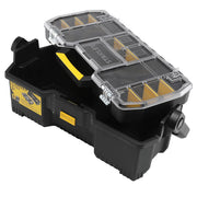 Thùng đựng dụng cụ kèm hộp linh kiện Stanley 1-97-514 thiết kế 2 tầng có nắp trong suốt và tay cầm kim loại