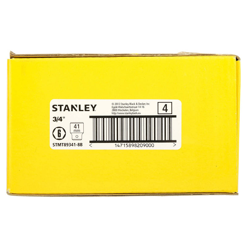 Đầu tuýp 6 cạnh, cốt 3/4 inch Stanley kích thước từ 19mm - 50mm