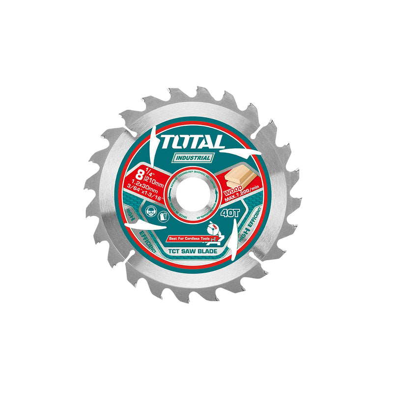 Lưỡi cưa gỗ TCT TOTAL TAC2332103, đường kính 210mm, dùng cho Máy cưa TMS2001