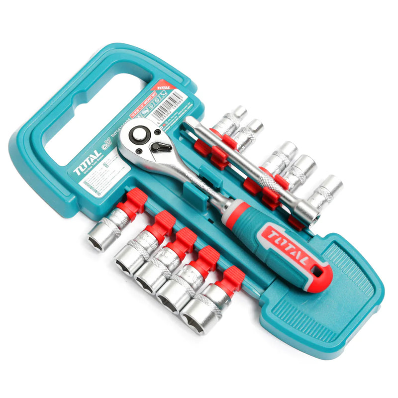 Bộ đầu tuýp 12 chi tiết Total THT14114126 cốt 1/4 inch kích thước từ 5mm - 14mm