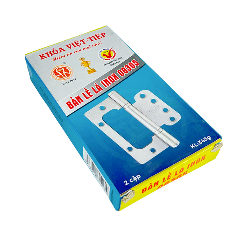 Bản lề âm dương Việt tiệp, vật liệu Inox 201 hoặc thép sơn tĩnh điện