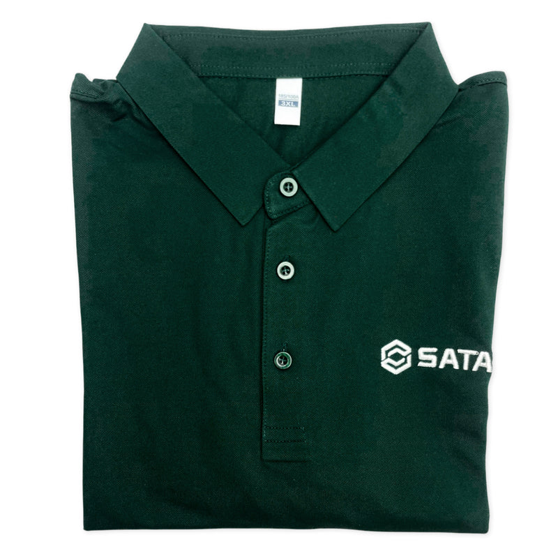 Áo đồng phục Sata có cổ, vải thun lạnh cao cấp, co giãn 4 chiều