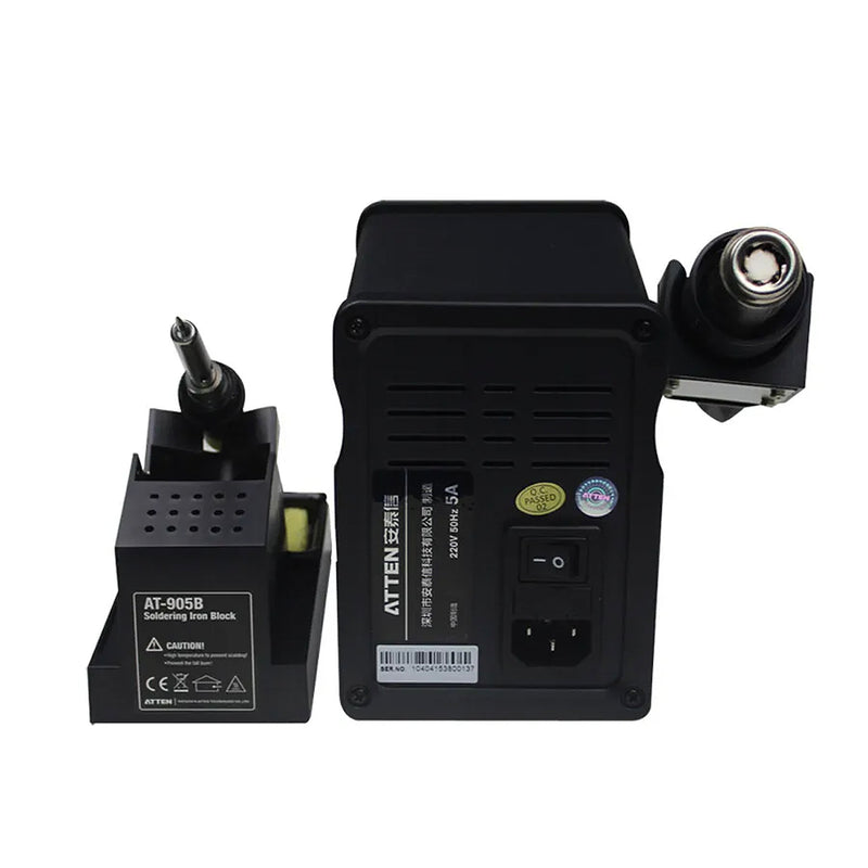 Trạm hàn thiếc và khò khí nóng đa năng - sửa chữa bo mạch điện tử 2-in-1 ATTEN AT-8586, công suất hàn khò 50W/700W, max 480/500°C