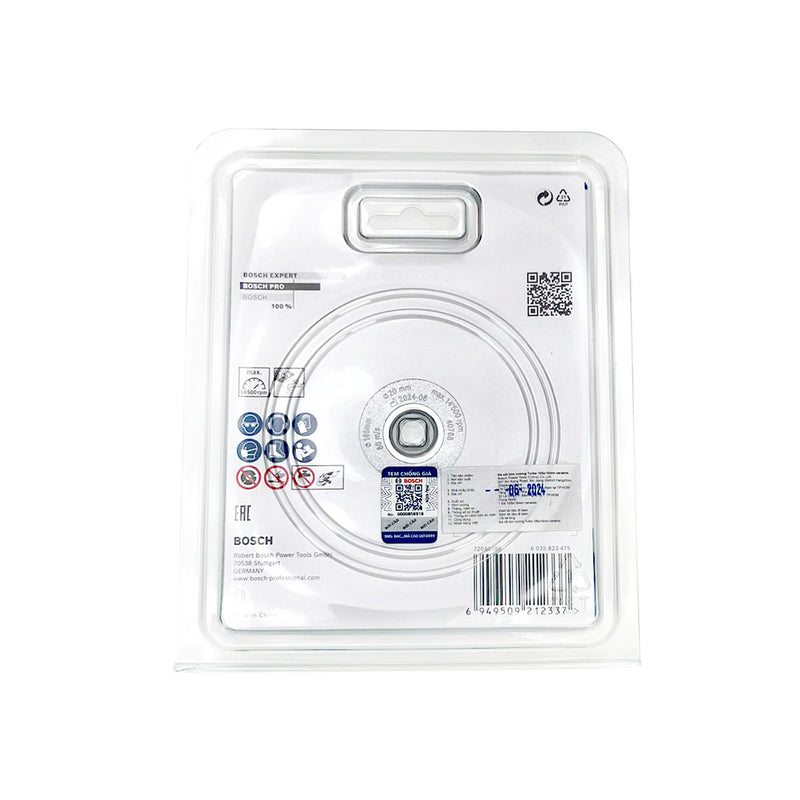 Lưỡi cắt kim cương dùng cho đá Ceramic Bosch 2608603615 đường kính 105mm, lỗ cốt 16mm, dày 1.4mm (Dòng Expert)