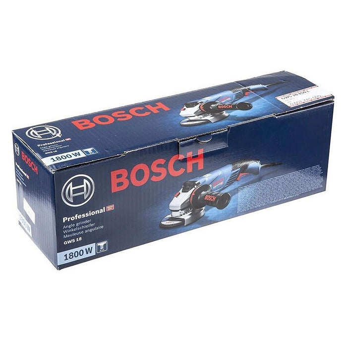 Máy mài góc Bosch GWS 18-150 L, đường kính lưỡi 150mm, công suất 1800W, công tắc bóp, mã số 06017A5000