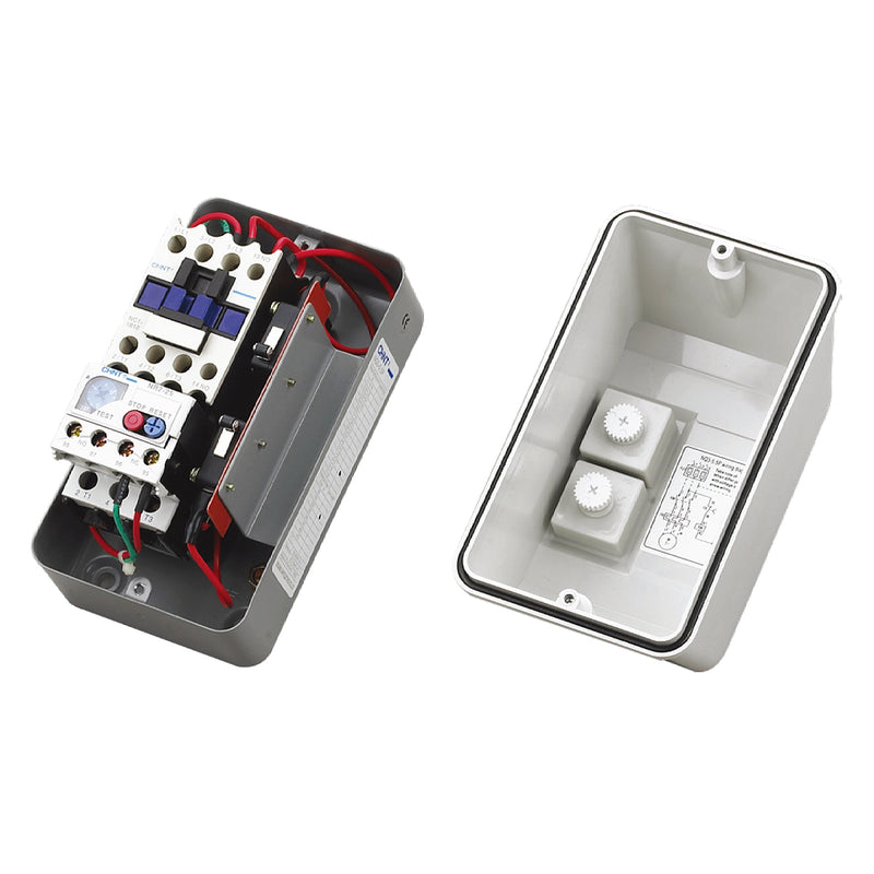 Hộp khởi động động cơ trực tiếp Chint NQ3 Series có tích hợp sẵn nút nhấn, khởi động từ và relay nhiệt. Tiêu chuẩn CE 