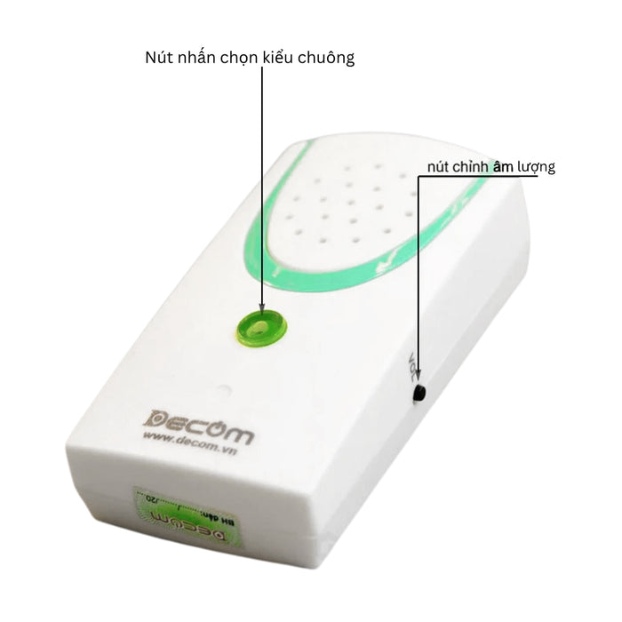 Thiết bị báo khách cảm ứng không dây Decom DC-1106-2