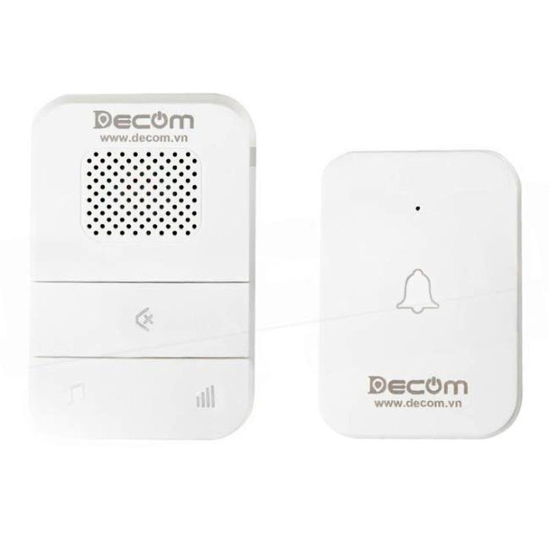 Chuông cửa không dây thông minh Decom DC-1108A Smart, tích hợp được nhiều nút nhấn và nhiều đầu chuông