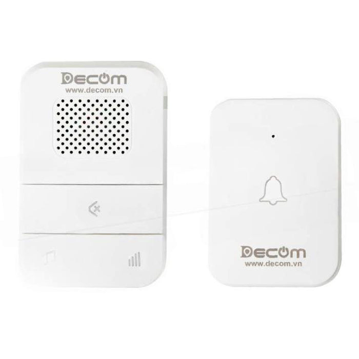 Chuông cửa không dây thông minh Decom DC-1108A Smart, tích hợp được nhiều nút nhấn và nhiều đầu chuông