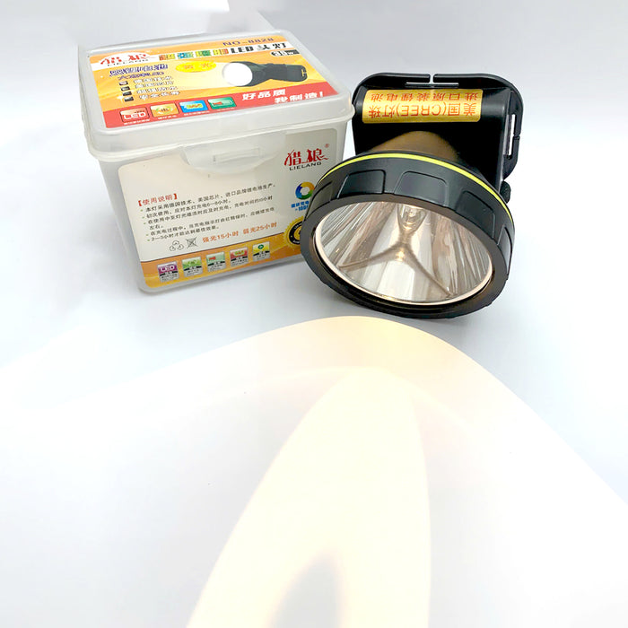 Đèn Led sạc đội đầu Lielang No-8828 công suất 35W, ánh sáng vàng, 2 chế độ sáng