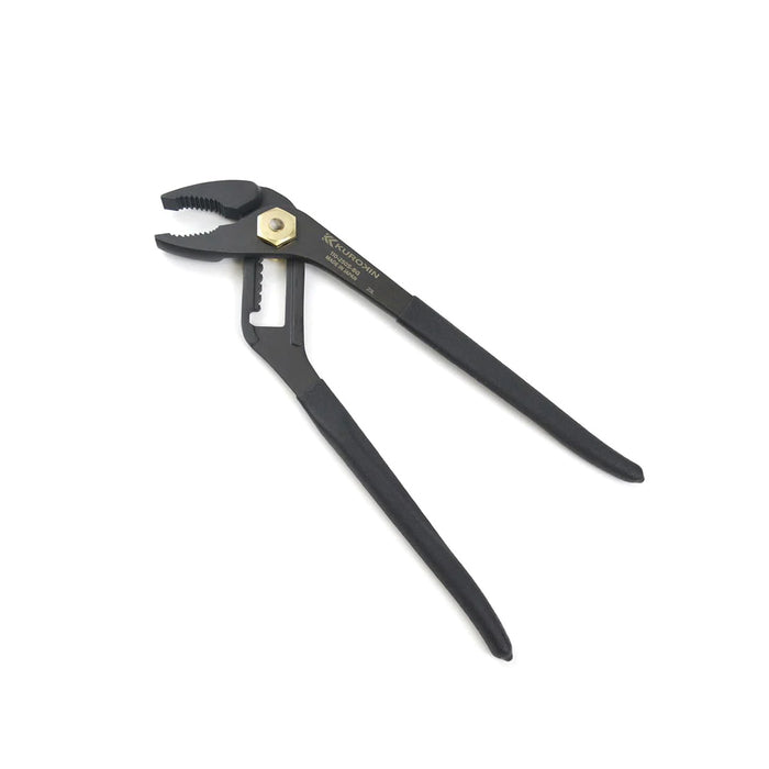 Kìm mỏ quạ Fujiya Kurokin-Series, kích thước 255mm, có lò xo trợ lực và tích hợp đầu tua vít dẹt. Tiêu chuẩn RoHS