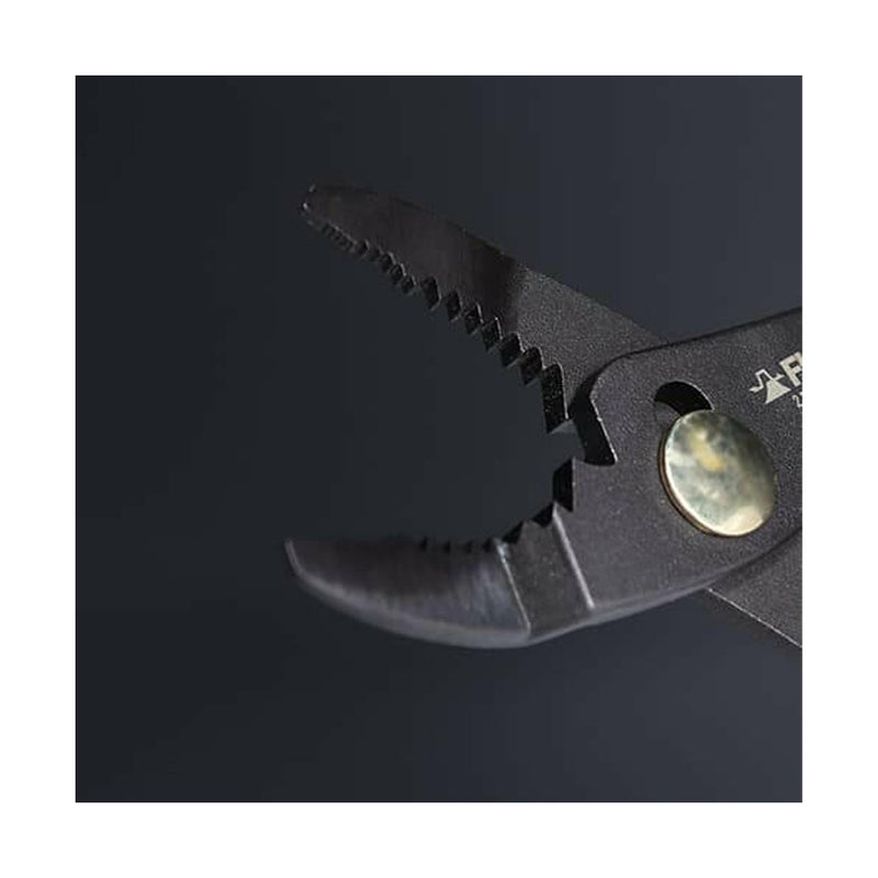 Kìm đa năng mỏ cong, có khớp trượt Fujiya 210-190-BG Kurokin-Series, kích thước 193mm, khả năng cắt dây sắt mềm tối đa Ø2.0mm. Tiêu chuẩn RoHS