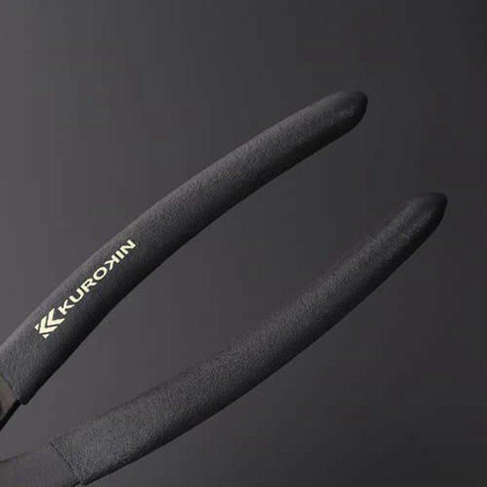 Kìm đa năng mỏ thẳng, có khớp trượt Fujiya Kurokin-Series, kích thước từ 168mm - 203mm, khả năng cắt dây sắt mềm tối đa từ Ø2.0mm - Ø2.6mm. Tiêu chuẩn RoHS