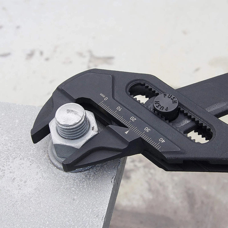 Kìm mỏ quạ điều chỉnh nhanh bằng nút nhấn Fujiya FLM-45-BG (Kurokin) kích thước 263mm, mở hàm tối đa 45mm
