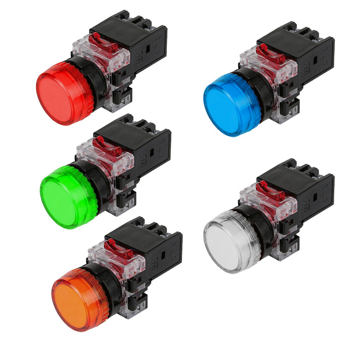 Đèn báo tủ điện mặt nhựa Hanyoung Nux MRP-T series, Lỗ khoét Ø22mm. Tiêu chuẩn CE