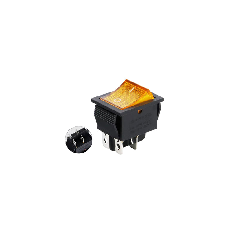 Công tắc bật tắt 4 chân Janfa dòng điện AC 15A - 250V, 3 màu xanh, đỏ vàng