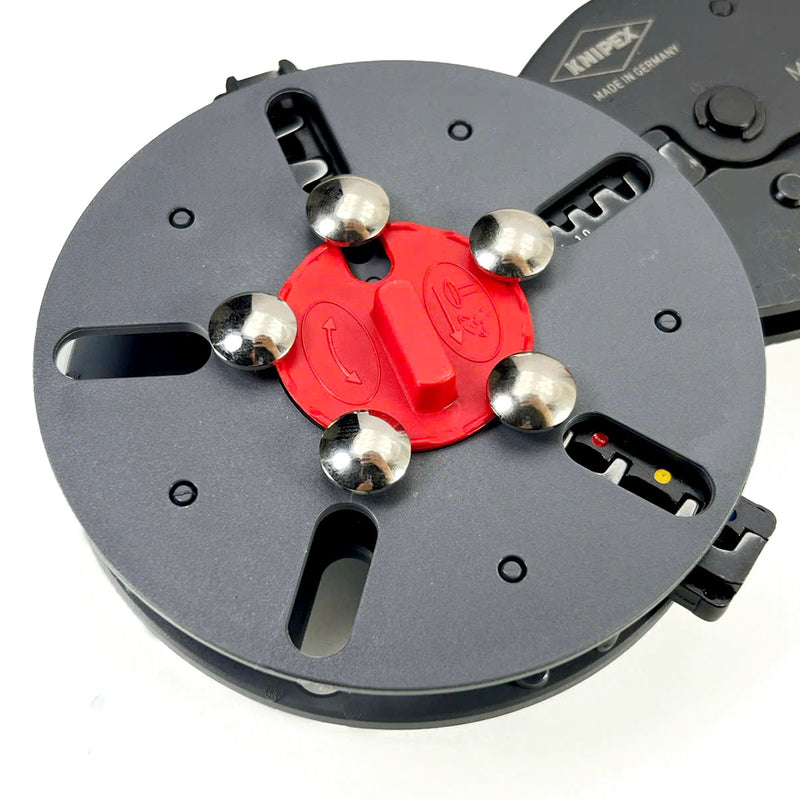 Kìm bấm cose đa năng, loại 3 ngàm bấm dòng MultiCrimp KNIPEX 97 33 01 chiều dài 250mm, khả năng bấm cose từ 0.25mm² - 6mm²