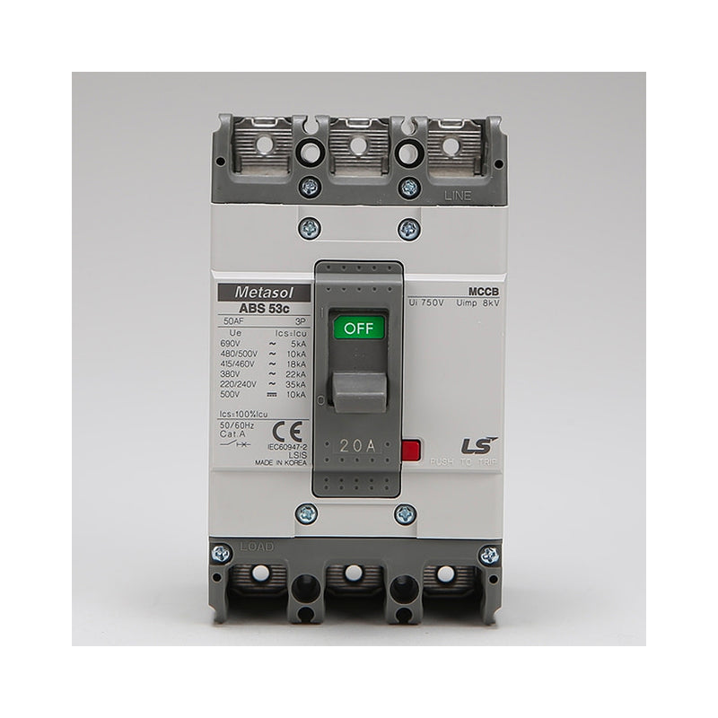 Cầu dao tự động MCCB 3P LS, tải danh định từ 5A ~ 1600A, dòng cắt từ 14kA - 75kA