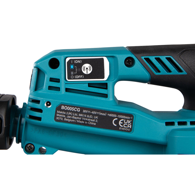 Máy chà nhám rung Makita BO005CG dùng Pin 40Vmax XGT thông qua ổ cắm rời, kích thước đế chà 80mm x 130mm