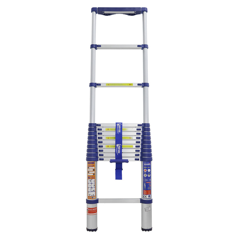 Thang nhôm rút đơn Nikawa NK, chiều cao tối đa từ 3.2m ~ 5.8m, số bậc thang từ 11 bậc ~ 15 bậc