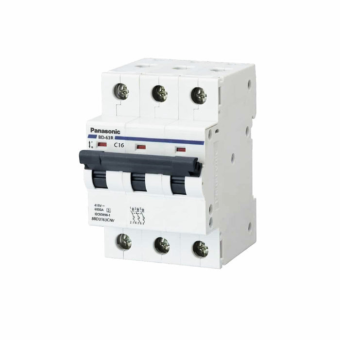 Cầu dao tự động MCB Panasonic, tải danh định từ 6A ~ 100A, dòng cắt từ 6kA ~ 10kA