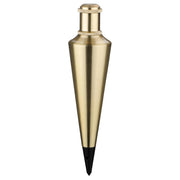 Con dọi đồng thau Stanley Brass Plumb Bob 47-973 trọng lượng 225g dáng thuôn dài kèm đầu nhọn thép tôi cứng màu đen.