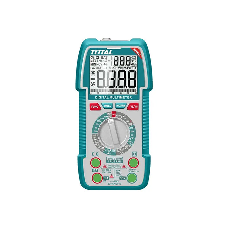 Đồng hồ đo điện vạn năng kỹ thuật số Total TMT5310002 True RMS, đo dòng DC/AC 1000V