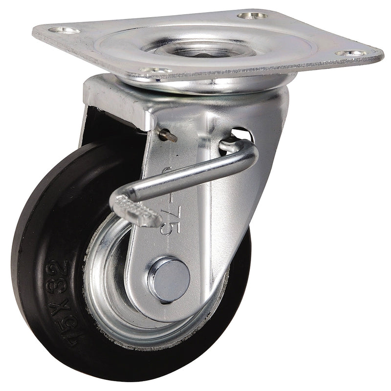 Bánh xe đẩy Ukai JB-Type có xoay, có khóa bánh, đường kính từ 75mm - 250mm
