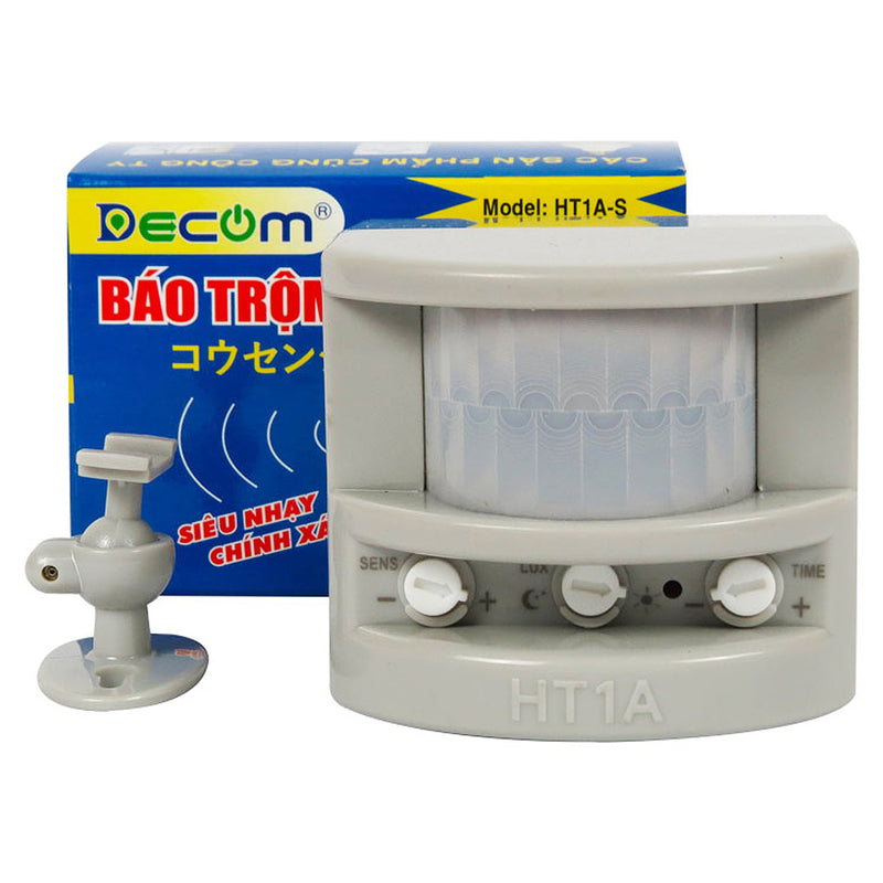 Thiết bị báo động chống trộm hồng ngoại Decom HT1A-S có 3 nút tuỳ chỉnh