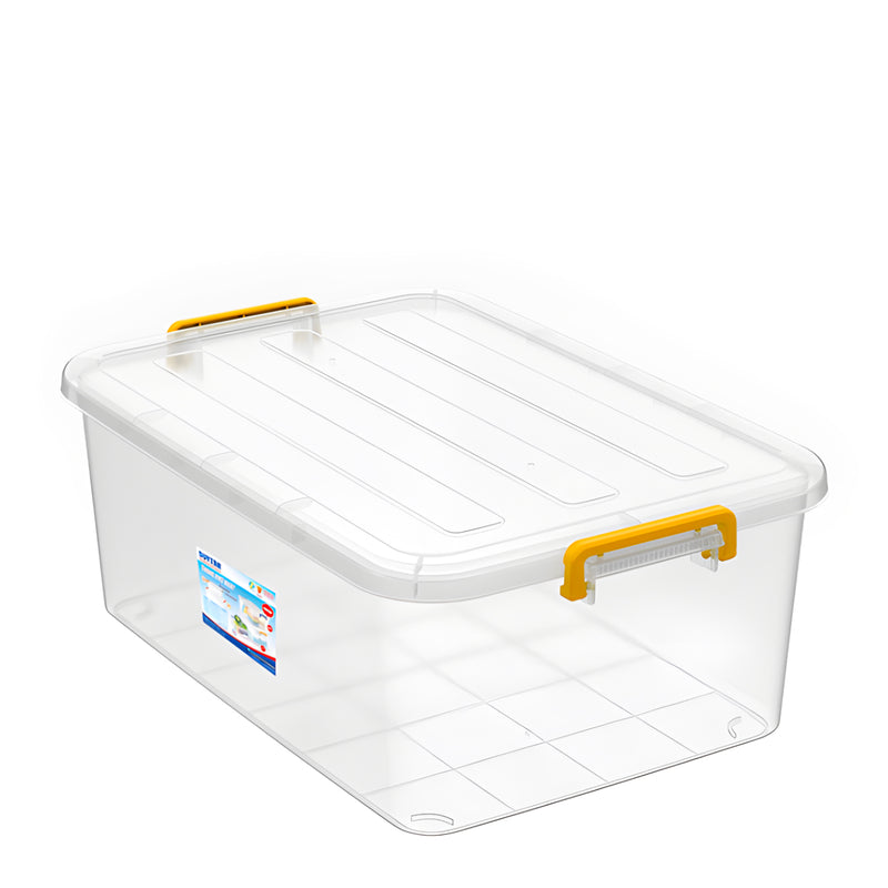 Thùng nhựa trong suốt Duy Tân, hình chữ nhật có nắp gài.