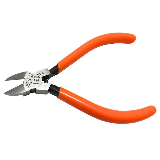 Kìm cắt mini Fujiya 12S-120 120mm lưỡi cong mỏng, thép hợp kim cao cấp, cán nhựa chống trượt có lò xo trợ lực.