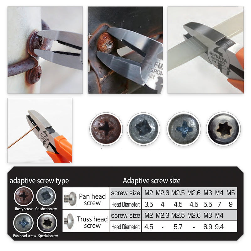 Kìm mở ốc vít đa năng, có lò xo trợ lực Fujiya NSP01-150 kích thước 150mm