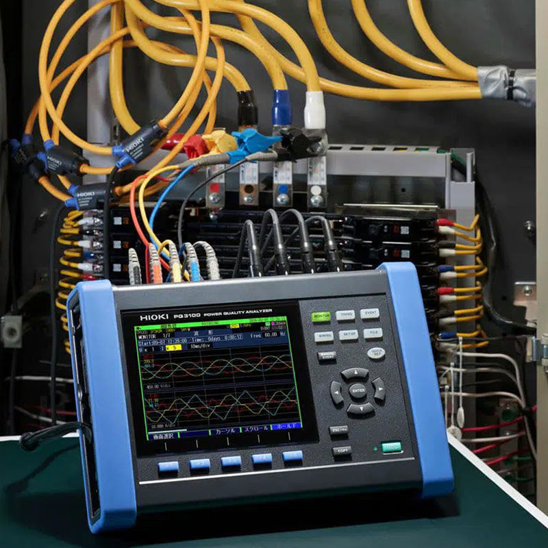 Thiết bị phân tích chất lượng nguồn điện Hioki PQ3100 True RMS, màn hình LCD 6.5 inch, có nhiều cổng kết nối LAN, USB, RS-232C