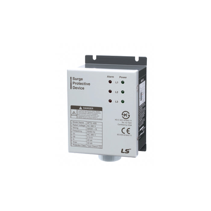 Thiết bị chống sét 3P dạng hộp (Box Type) LS SP Series, điện áp Uc 385V, dòng xả xung sét cực đại từ 40kA ~ 160kA. Tiêu chuẩn CE