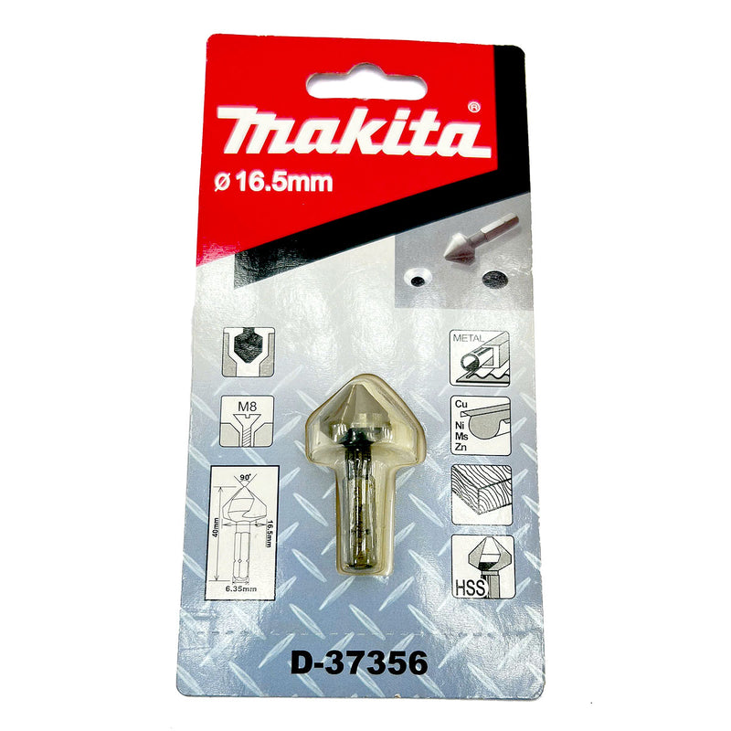 Mũi vát lỗ 3 lưỡi cắt 90° Makita, đuôi lục giác C-Form 6.35mm ( 1/4 inch ), kích thước từ 6.3mm - 20.5mm