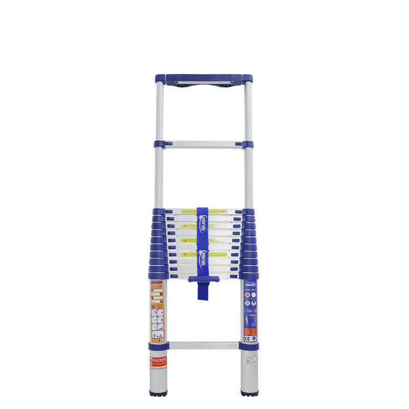 Thang nhôm rút đơn Nikawa NK, chiều cao tối đa từ 3.2m ~ 5.8m, số bậc thang từ 11 bậc ~ 15 bậc