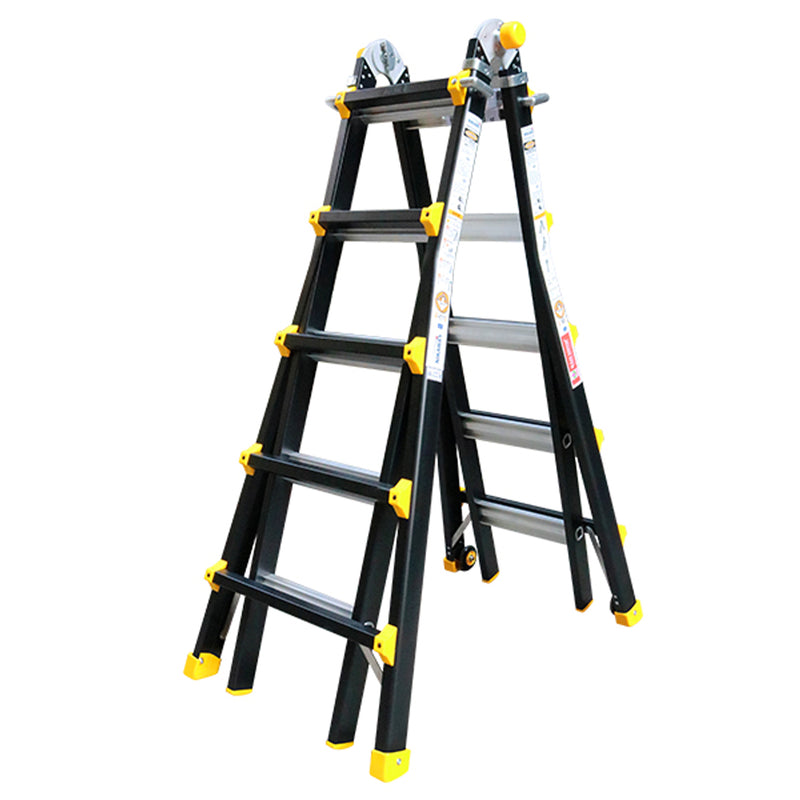 Thang nhôm gấp đa năng chữ A (rút lồng) Nikawa NKB, độ dày nhôm chịu lực 2.8mm