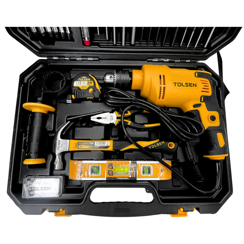 Bộ dụng cụ máy khoan 710W công nghiệp 95 món TOLSEN 79685