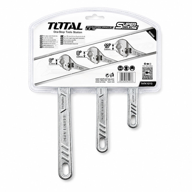 Bộ 3 mỏ lết răng TOTAL THTK1013