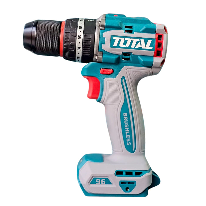 Máy khoan búa không chổi than dùng Pin 20V, đầu kẹp 13mm Total