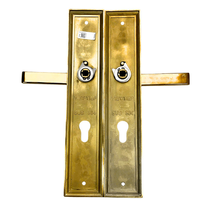 Ổ khóa tay gạt Việt Tiệp 04185 chất liệu bằng inox 304 với ổ 2 đầu