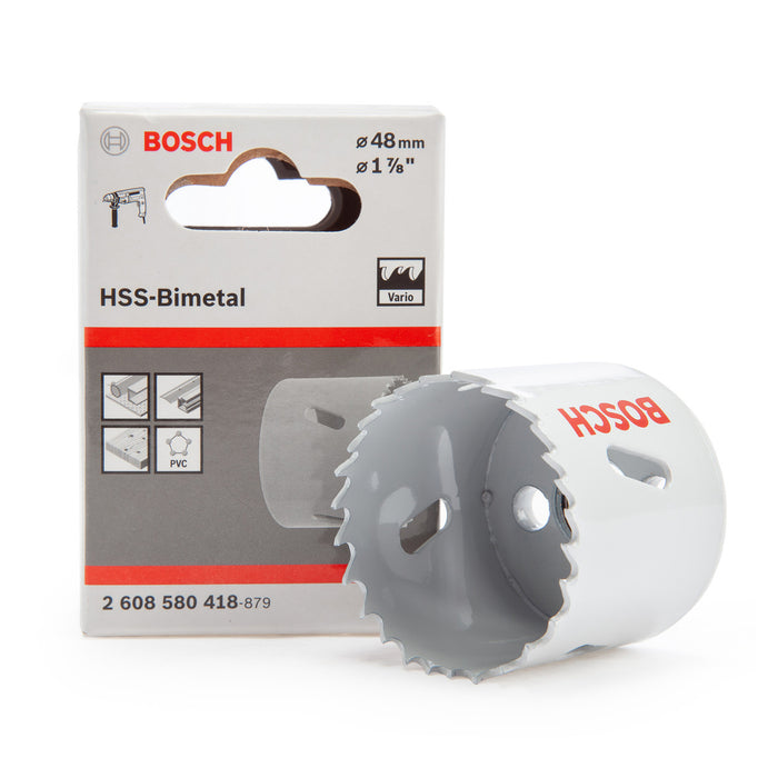 Mũi khoét lỗ Bosch dùng cho kim loại, đường kính từ 32mm - 68mm, dài 44mm, vật liệu thép HSS