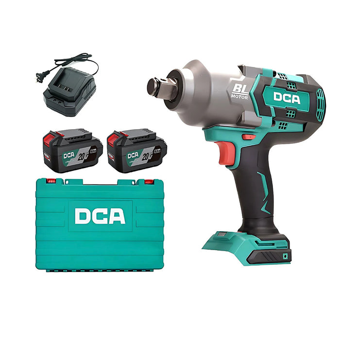 Máy siết buloong dùng Pin 20V - 6Ah DCA ADPB998H2K không chổi than, cốt 3/4 inch, lực siết 1700N.m